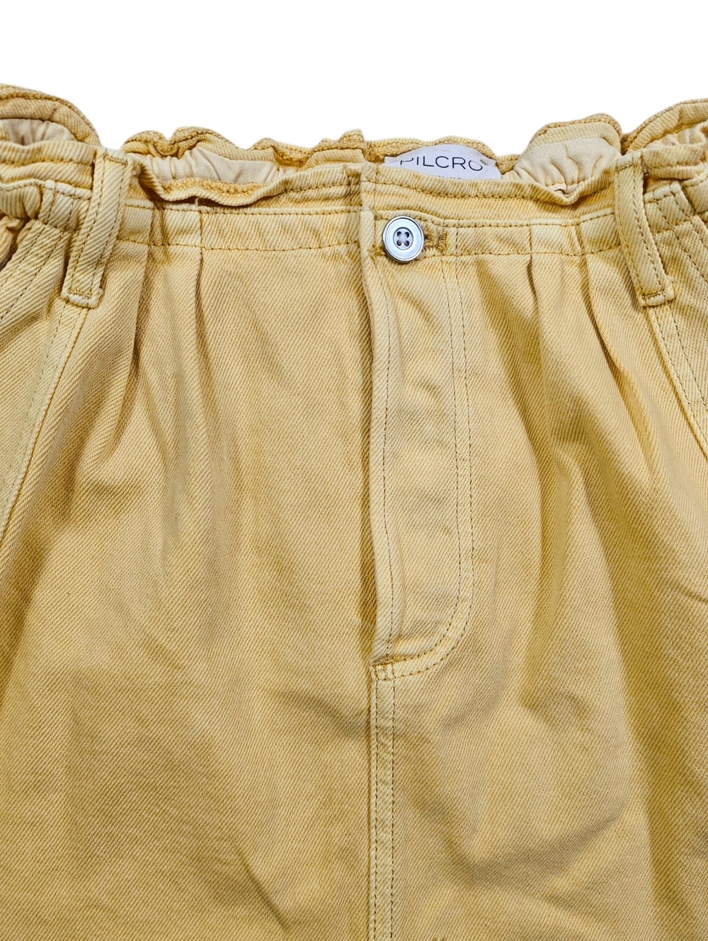 Pilcro Anthropologie Reworked Denim Skater Mini Skirt S - Picture 6 of 11